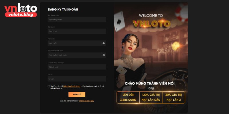 Cách thức tạo tài khoản hội viên mới tại nhà cái