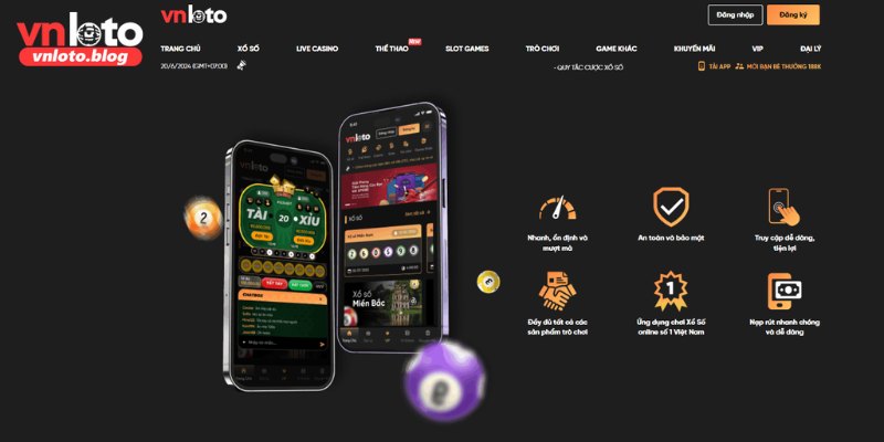 Cửa sổ tải App nhà cái VNLOTO